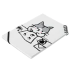 ほっかむねこ屋（アトリエほっかむ）のおてがみかくねこ Notebook :placed flat