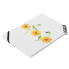 HosoMitsu-painterの黄色いダリア Notebook :placed flat