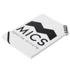 MICS 愛知メモリアルスポーツサークルのMICS公式グッズ ノートの平置き