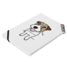 虹色PLUSのスマイル かわいいジャックラッセルテリア犬 Notebook :placed flat