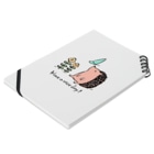 fukunofukuのハリネズミの「良い1日を!」 Notebook :placed flat