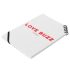 LOVEBUZZのLOVEBUZZ logo RED ノートの平置き