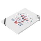 8anna storeのHAPPY HAPPY HAPPY！上を向いて笑おう！ Notebook :placed flat