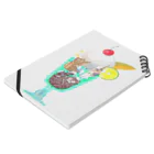 大統領のねこちゃんグッズのクリームソーダ Notebook :placed flat