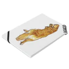 flatcoatedretrieverのgolden retriever Notebook :placed flat