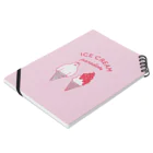 s omiseのICE CREAM paradise pink Notebook :placed flat