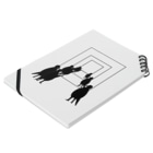 琥珀色に咲く花のおしゃべりカラスたち Notebook :placed flat