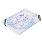 かわいいもののおみせ　いそぎんちゃくの白猫ちゃん🐈 Notebook :placed flat