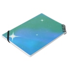 Starの星空(エメラルドグリーン) Notebook :placed flat