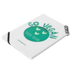 TokyoVegan merchのGo vegan Notebook :placed flat