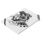 白黒灰脂オリジナルイラストグッズSHOP『熊猫動物園』の【ROCKOLOID SAULUS】 type-Oscilloscope ノートの平置き