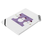 Hinaのまるくて かわいい purple Notebook :placed flat