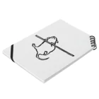 はんこや　のののよじ登るパンダマウス Notebook :placed flat