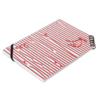 dizzyのRed Stripes Notebook :placed flat