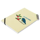 Teal Blue CoffeeのTeal Blue Bird Notebook :placed flat