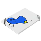 猫のRamuneストア(*ΦωΦ*)のしあわせの青い鳥 Notebook :placed flat