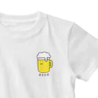 ぼんやり商会 SUZURI店のビールさん（こども） ワンポイントTシャツ