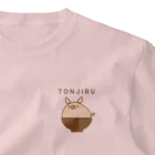 ぽぴーぴぽーの豚汁 One Point T-Shirt