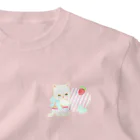  Marilyn♥︎Art Collectionのstrawberry heart cat ワンポイントTシャツ