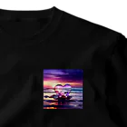 Mellow-Skyの美しすぎる景色とガラスのハート ワンポイントTシャツ