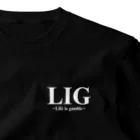 LIG ~Life is gamble~のLIGホワイトロゴ ワンポイントTシャツ