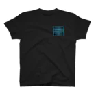 LalaHangeulの遠近グリッドのネオン宇宙 One Point T-Shirt