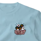 鳥さんインコさんダイスキ商店のツバメのヒナ(＋文鳥さん)ワンポイント ワンポイントTシャツ