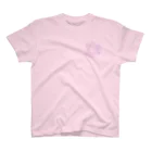 LilacのFuchsia Purple ワンポイントTシャツ