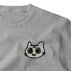 ねこほうチャンネル公式グッズのマロゆるいお顔イラスト ワンポイントTシャツ