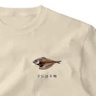 天狗庵 Tengu-anのアジのひもの ワンポイントTシャツ