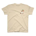 PERIDOTの木苺とシマリス（ワンポイント） ワンポイントTシャツ