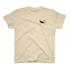 yellowgreenのちょっとまってて　黒猫 One Point T-Shirt