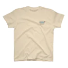 てら ねこグッズの伝説の謎の変な生物。茶×青 One Point T-Shirt