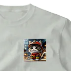 ねこねこねこんの猫が消防士 ワンポイントTシャツ