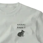 LemoWoodsのアマミノクロウサギ・絶滅危惧種シリーズ ワンポイントTシャツ