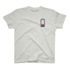 m :)のLow battery ワンポイントTシャツ