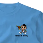 tomatokidfactoryのTake it eazy 気楽にいこうよ〜Tシャツ(スペースガンバージョン) ワンポイントTシャツ