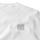 rilybiiのwhite grayish peach tea × white flower One Point T-Shirt