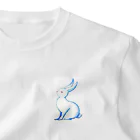 水彩-takaの白うさぎ One Point T-Shirt