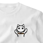 aiueoneko358のパワー猫 One Point T-Shirt