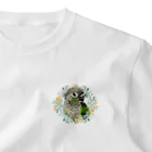 mariechan_koboの035 ウロコインコノーマル オレンジ小花のリース One Point T-Shirt