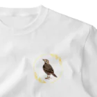 やちよ｜リアル鳥イラストのタヒバリさん ワンポイントTシャツ