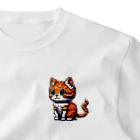 AI-factoryの[ドット絵] 8bitゲーム風・茶トラ猫 ワンポイントTシャツ