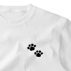 雨月-ugetu-のワンポイント肉球🐾 ワンポイントTシャツ