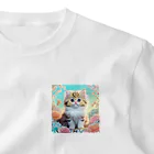 chan-takehaniの純粋な花開きふわふわの子猫 One Point T-Shirt