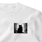 studio eizoの黒猫の思い (=^・^=) ワンポイントTシャツ