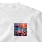 Mellow-Skyの美しすぎるハートシーグラス ワンポイントTシャツ