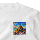 La-peaceの夢の中のモンサンミシェル ワンポイントTシャツ