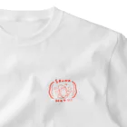 サウナ好きのカワウソのSAUNA is HOTなサウナ好きのカワウソ(赤) ワンポイントTシャツ