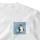 ganeshaのかわいいペンギンとおもちゃのバケツ ワンポイントTシャツ